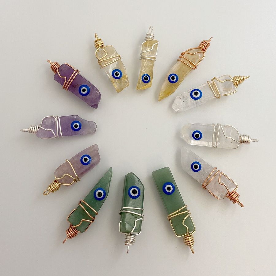 Wire Wrapped Mal de Ojo Necklace *Pre-Order* product image (2)