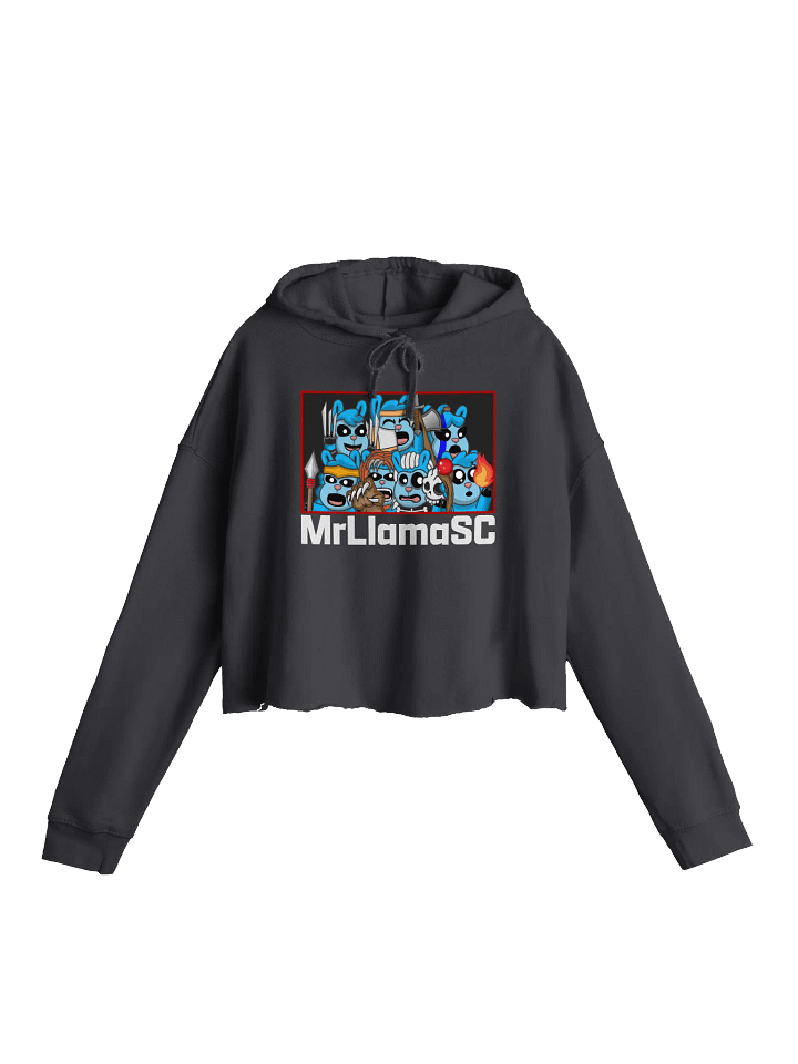 MrLlamaSC Llama Family Women's Cropped Hoodie product image (3)