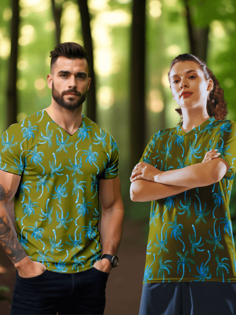 Neon Palmtree | Recycled Unisex Sports Jersey product image (1)