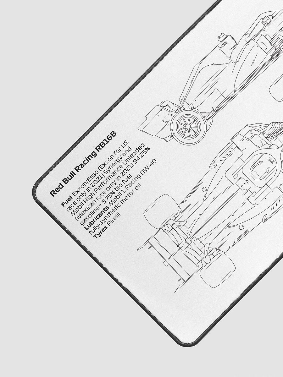 Red Bull Racing RB16B technical blueprint drawing - mouse and keyboard pad product image (3)