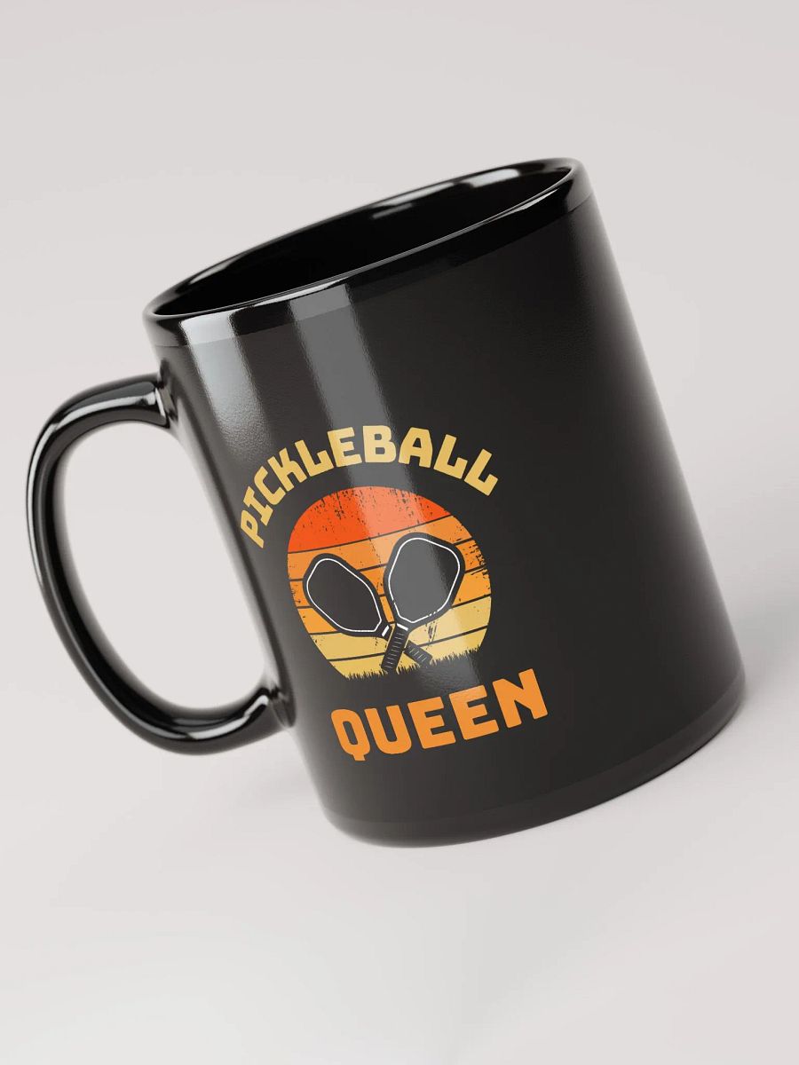 Pickleball Queen Black Glossy Mug product image (4)