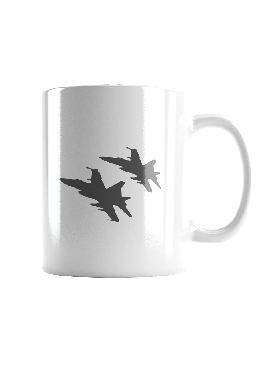 Twin Hornets Logo Mug, White product image (2)
