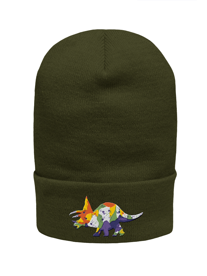 Trusty Triceratops Watercolour Beanie product image (1)