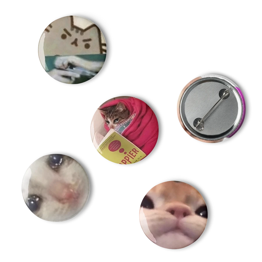 Set of Pin Buttons: Meme Cats 21 product image (6)