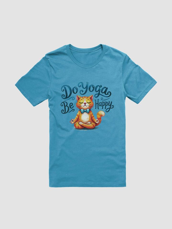Do Yoga Be Happy Cat T-Shirt - Adorable Zen Design product image (1)