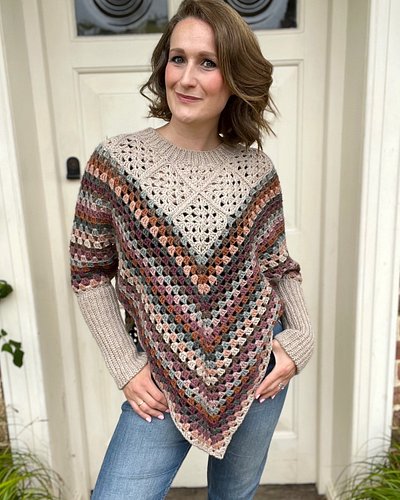Comment FGP to get the details for this classic crochet pattern! 

The Granny Square Poncho is easy to make and works with or...