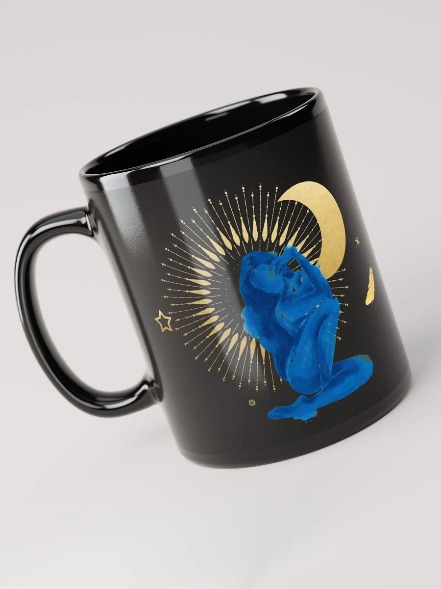 Goddess Golden Moon in Blue on Black product image (5)