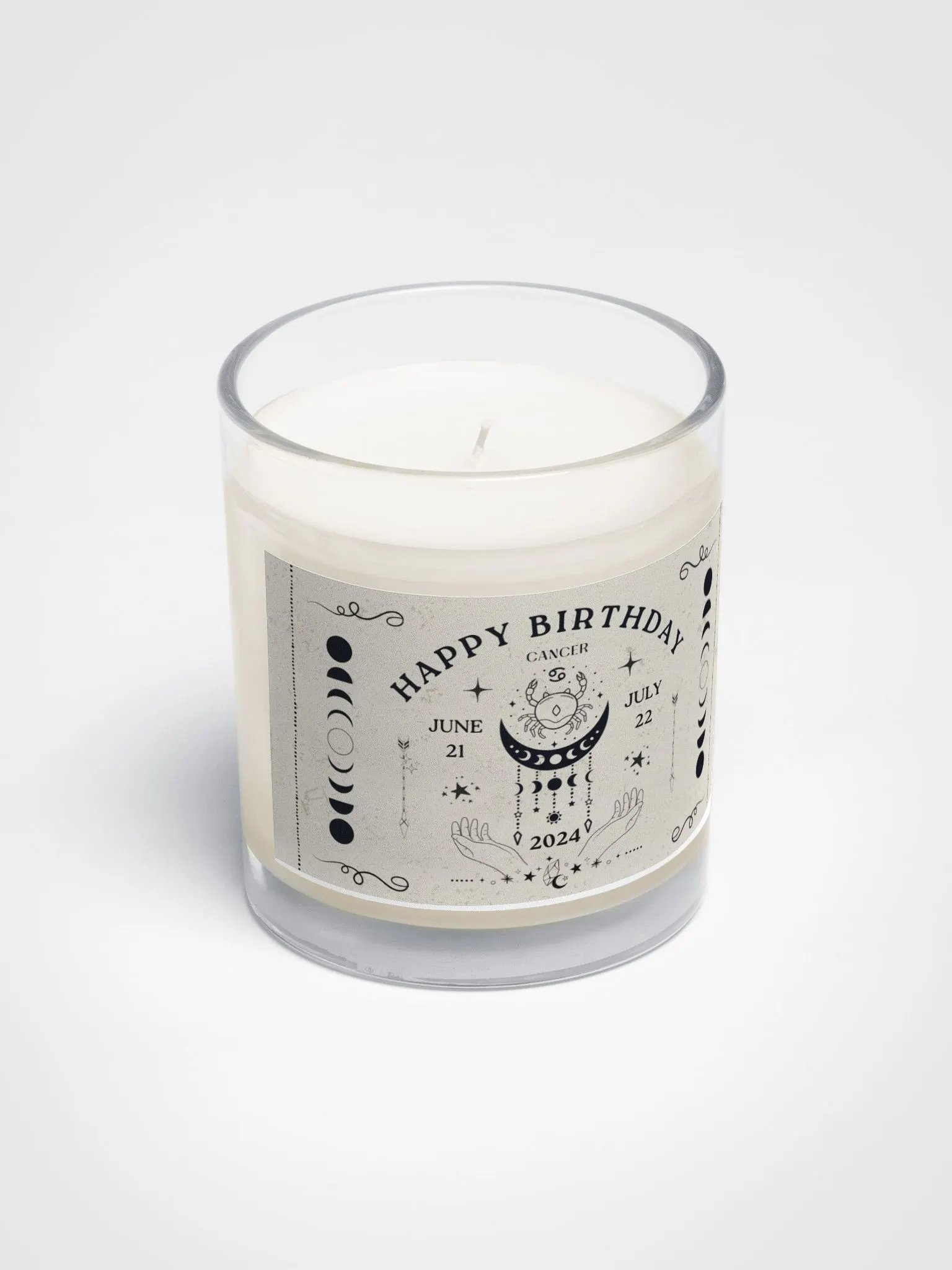Celestial Cancer Birthdate Candle Design, Birth Month Birthday Gift product image (3)