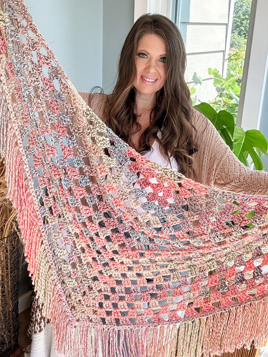 Shimmer Triangle Shawl Crochet Pattern product image (2)