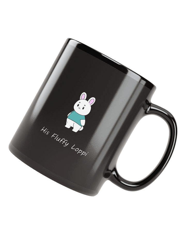 His Fluffy Loppi Black Mug product image (7)