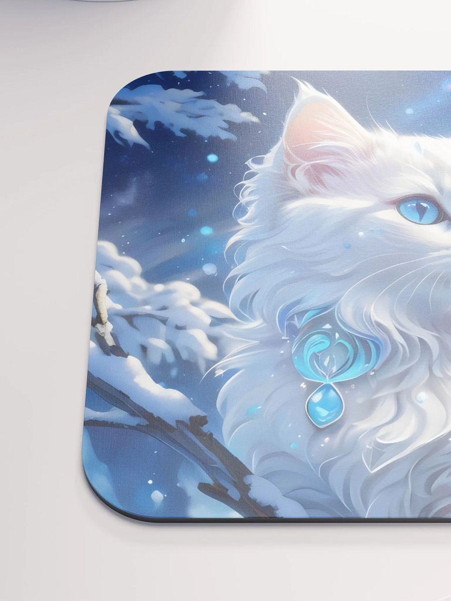 Blue-Eyed Kitten Winter Magic Mouse Pad product image (7)