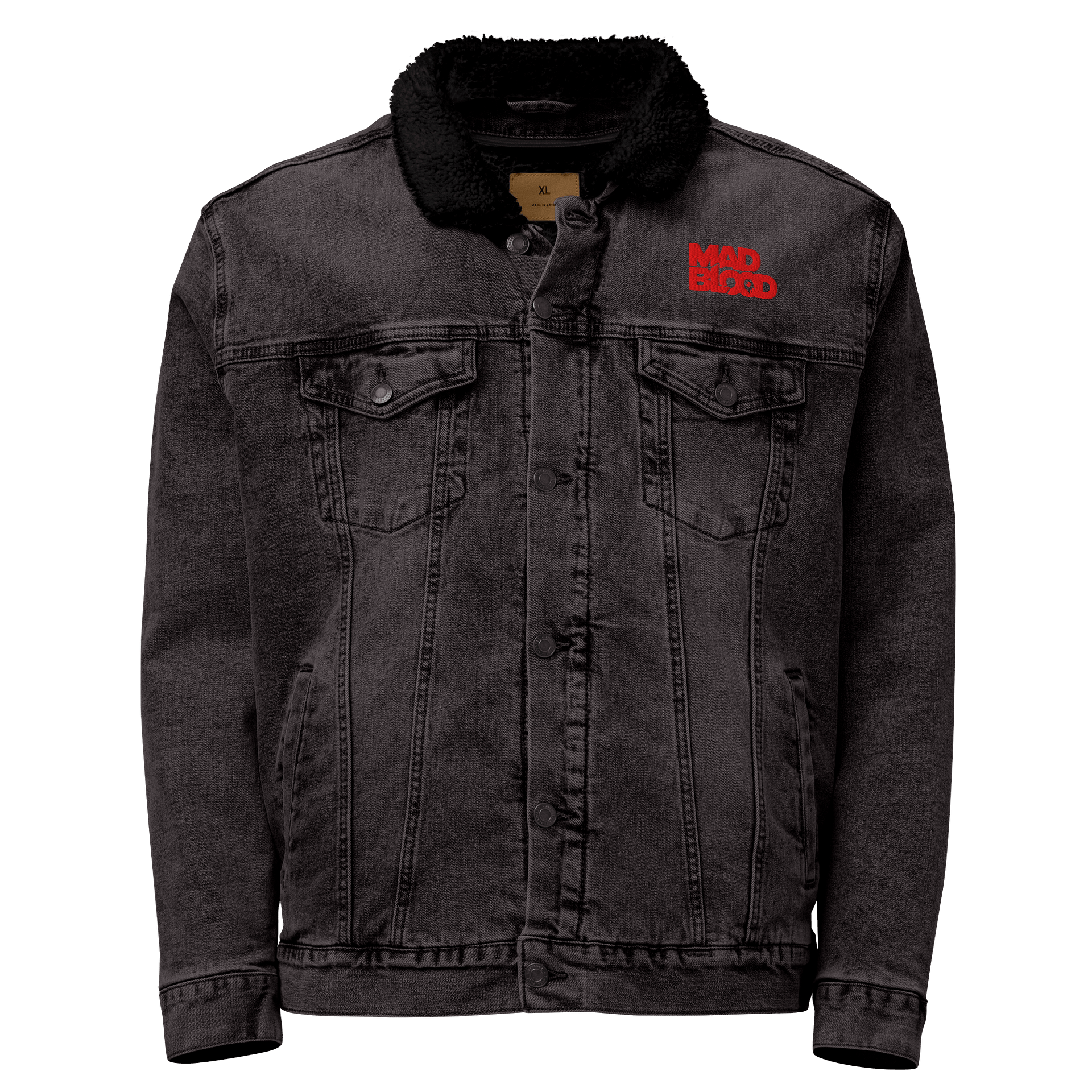 Mad Blood Simple Logo Sherpa Denim Jacket product image (1)