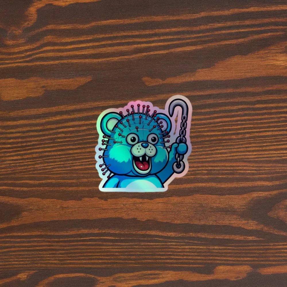 Spiky Bear Holographic Sticker Sheet product image (5)