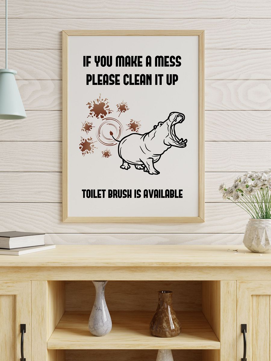 Poop Sprinkler Hippo Toilet Downloadable Wall Art product image (4)