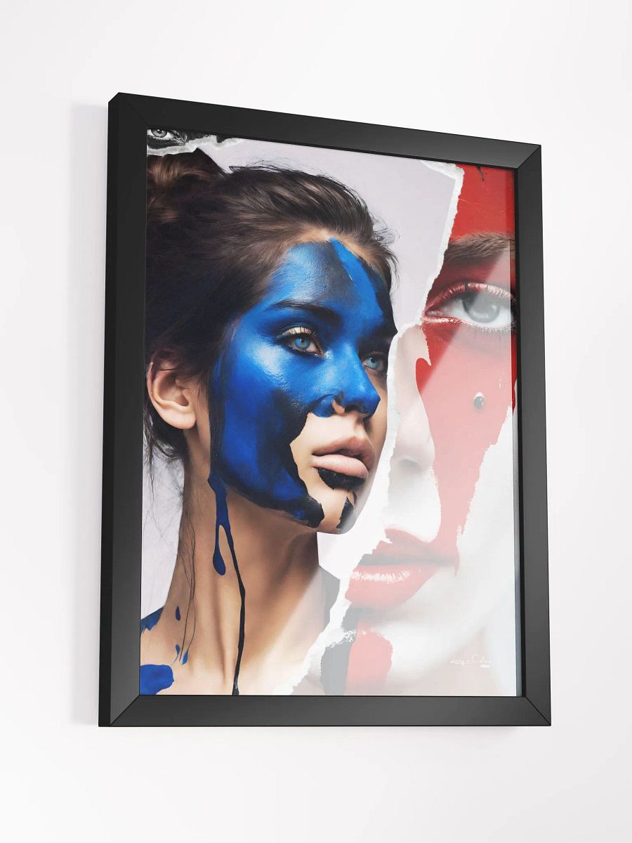 Living in Colors | Blue, red and beyond | Framed Collage Painting product image (4)