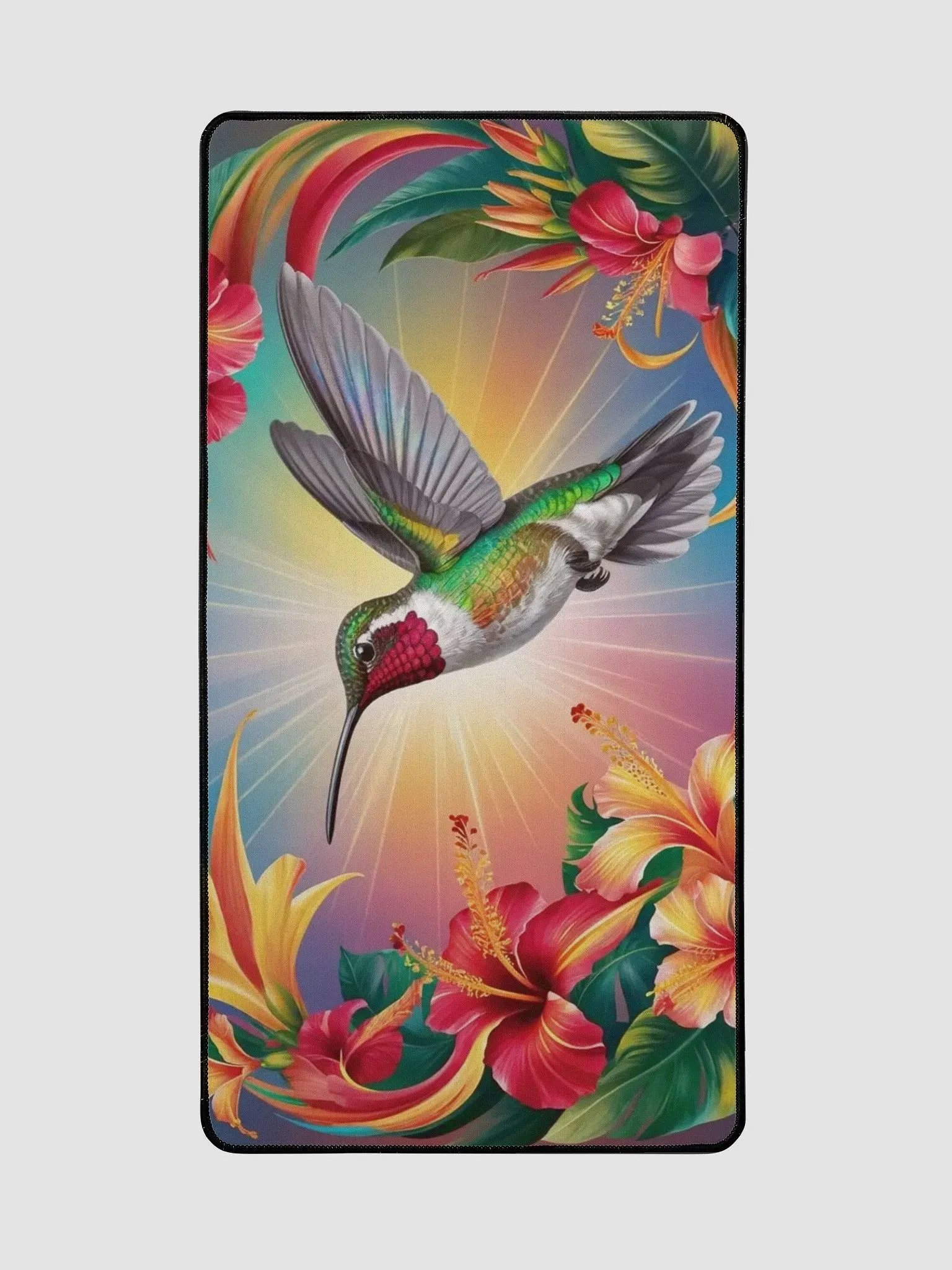Radiant Hummingbird Desk Mat product image (2)