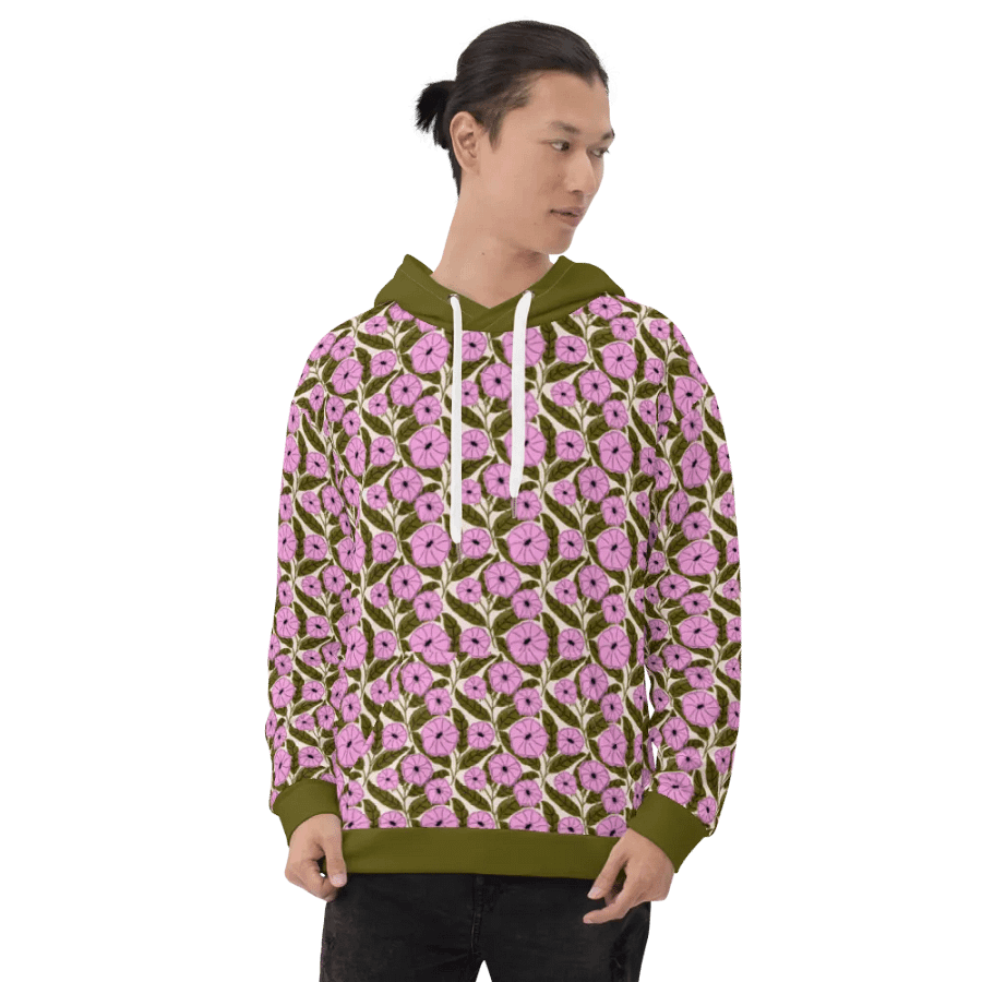 Dipladenia Dreams - Pink and Green - All Over Hoodie product image (11)