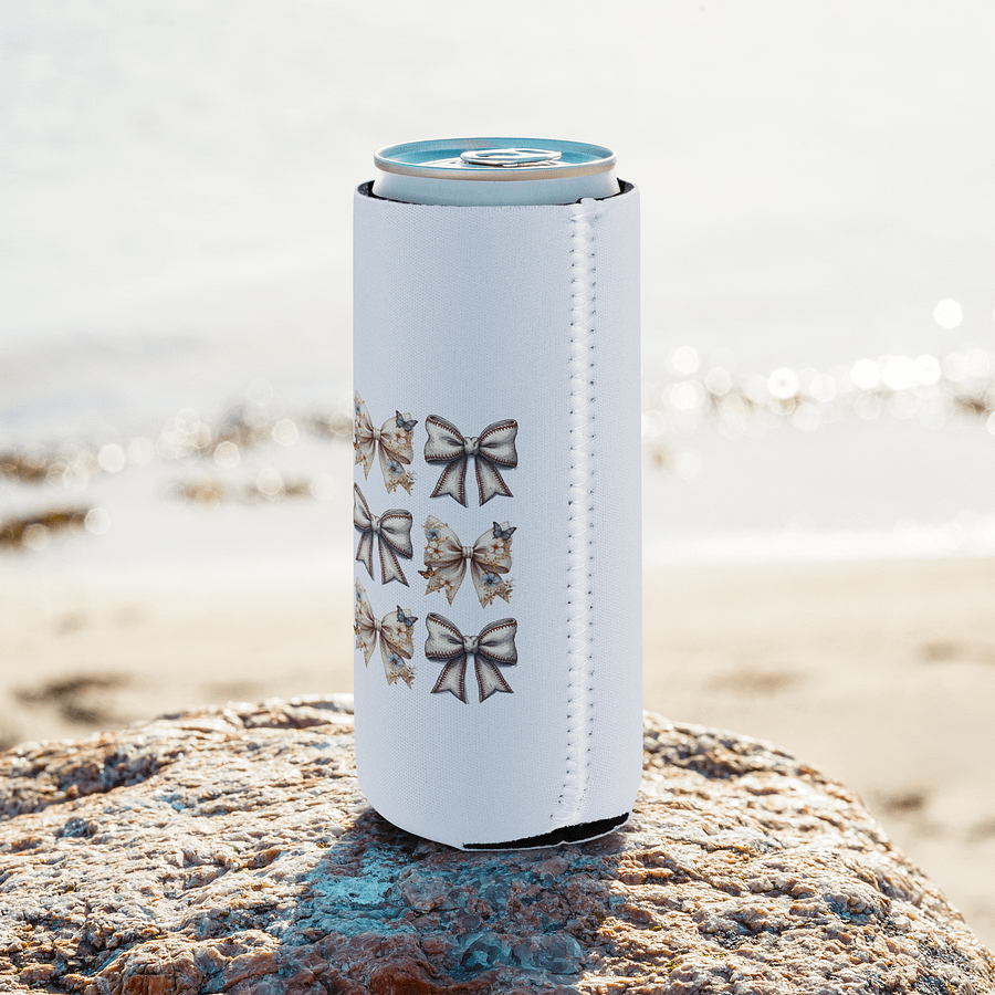 Spring Bows Baseball Butterfly Bliss Can Cooler product image (8)