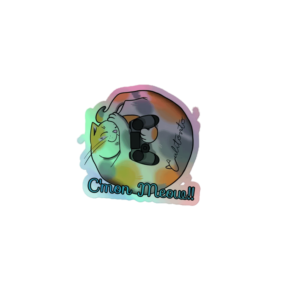 C'mon Meow logo sticker product image (1)