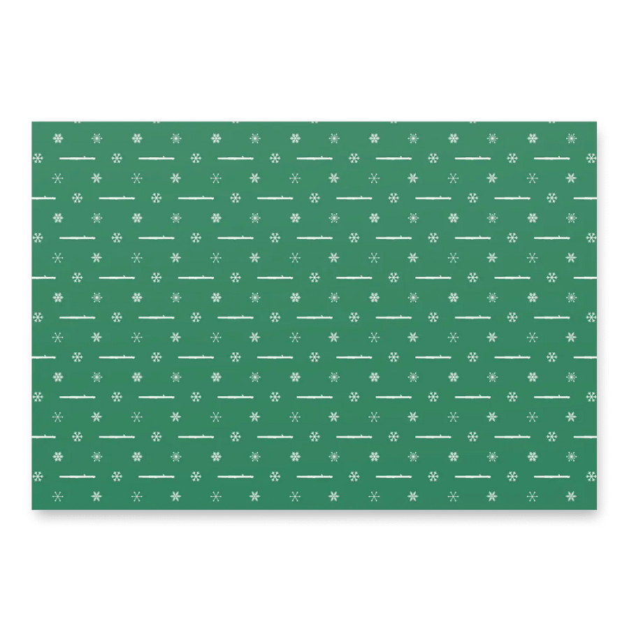 Flutes and Snowflakes - Piccolo - Green Gift Wrap Paper product image (4)