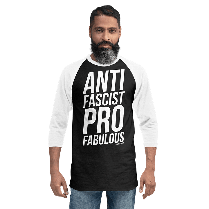 FUTILE DEVICE: ANTI FASCIST PRO FABULOUS (BASEBALL TEE) product image (5)