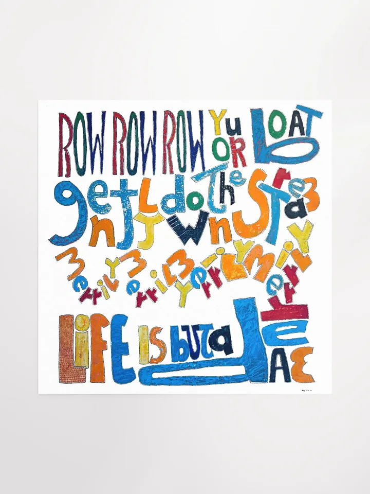 Row Row Row Your Boat Poster (18" x 18") product image (2)