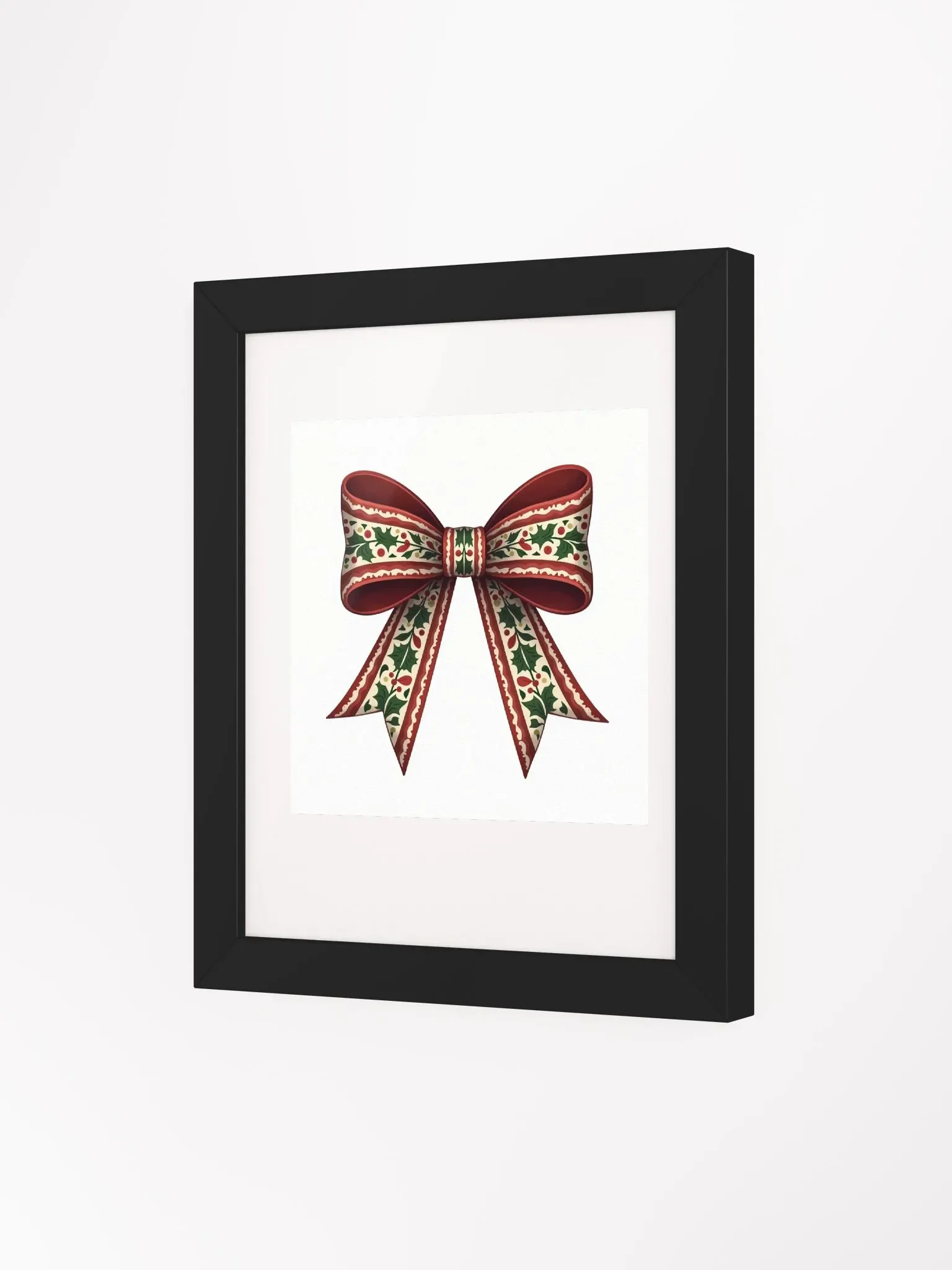 Festive Holly Decorative Bow Poster product image (29)