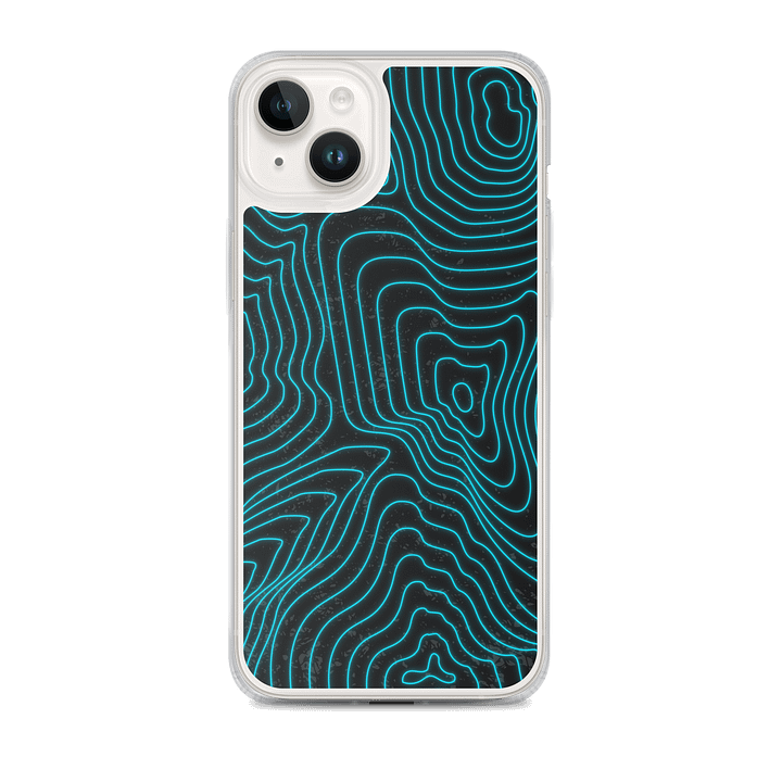 Neon Topographic iPhone Case product image (1)