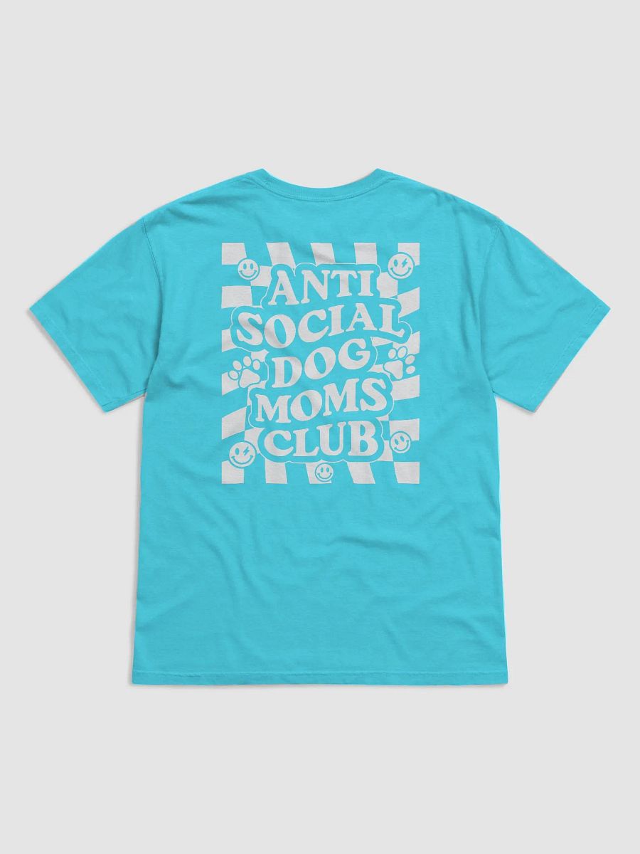 Anti Social Dog Moms Club Retro T-Shirt | Funny Introvert Checkered T-Shirt for Dog Moms product image (10)