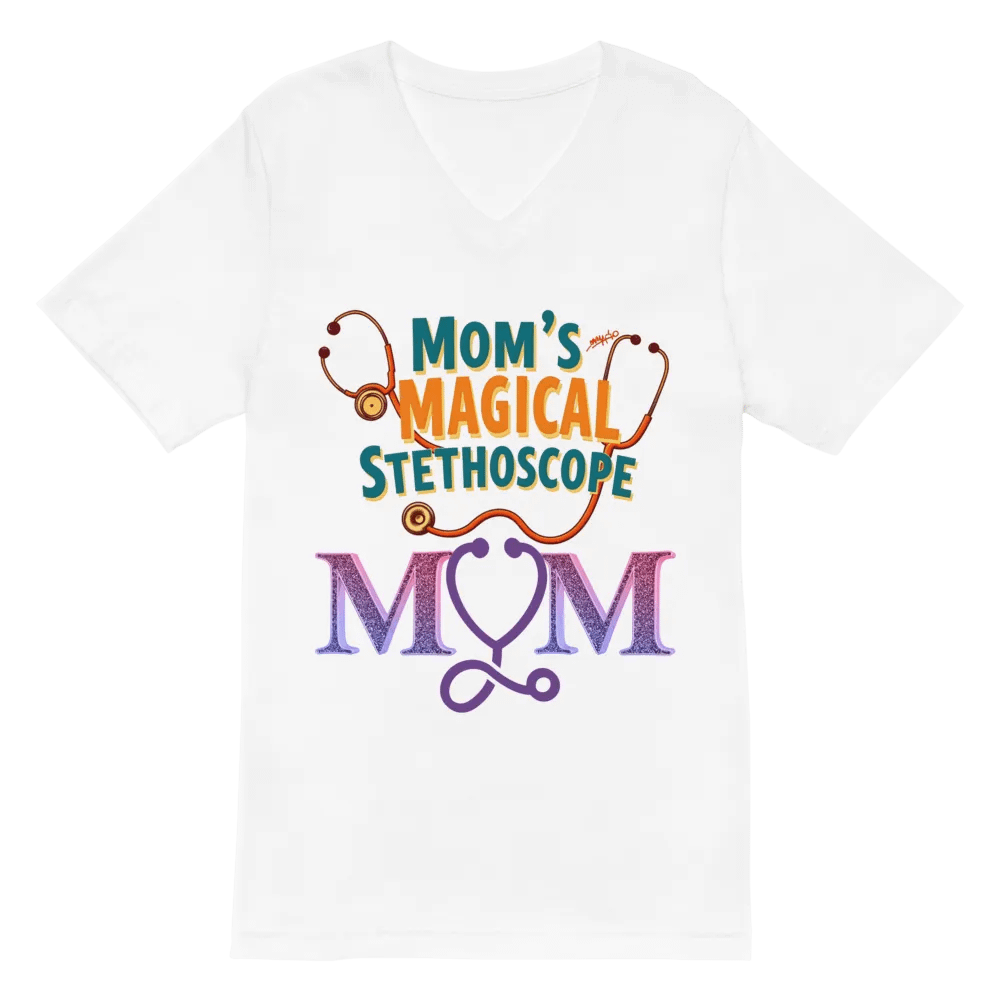 Mom's Magical Stethoscope V-Neck Tee product image (6)