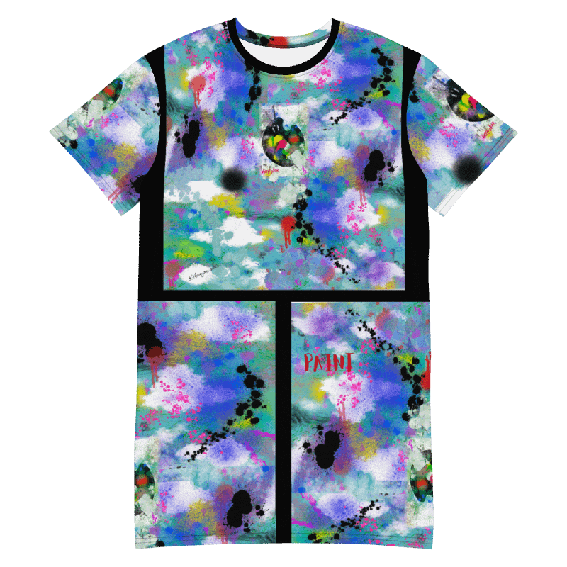 SplatterWear #3 T-Shirt Dress/Aquatic product image (1)