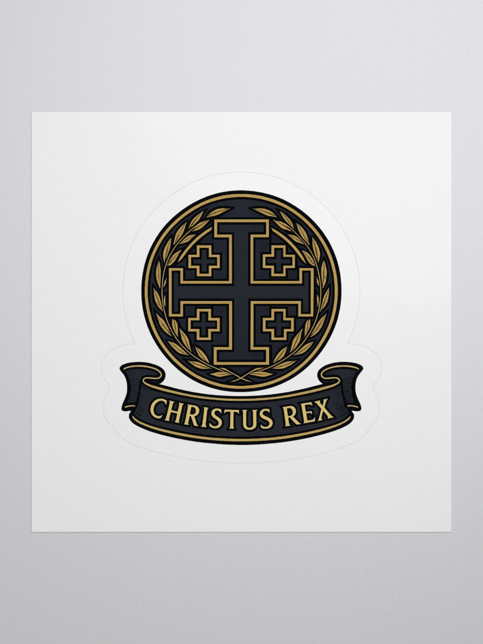 Christus Rex Sticker black product image (1)