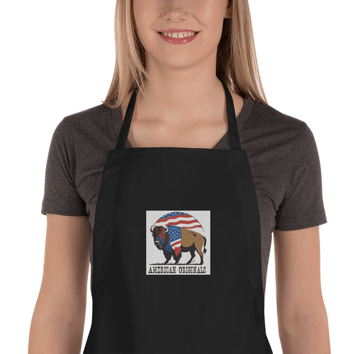 American Original Bison Embroidered Cooks Apron product image (1)