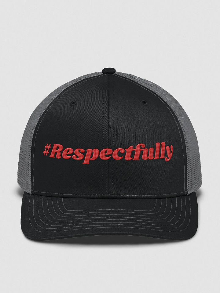 #Respectfully Trucker Hat (Red) product image (4)