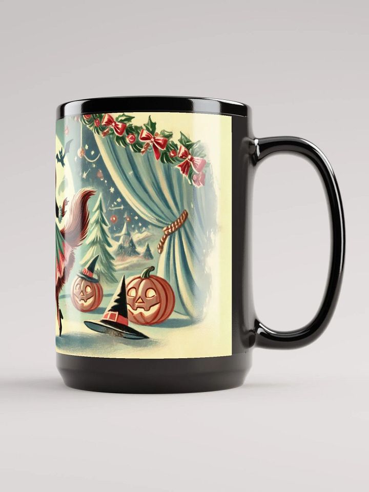 Halloween Werewolf Party Coffee Cup - 15 oz Black Glossy Mug product image (2)