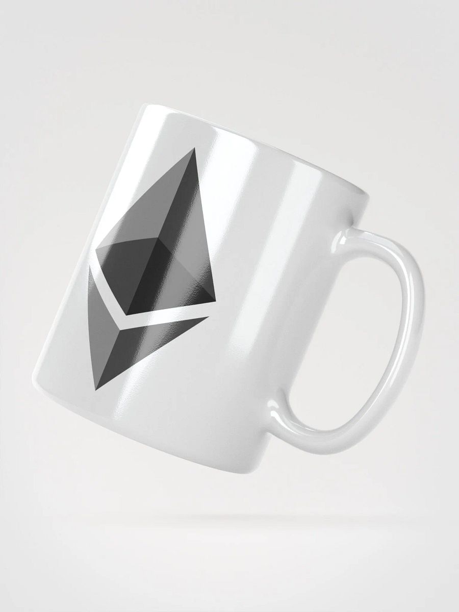 Ethereum Logo White Glossy Mug product image (4)