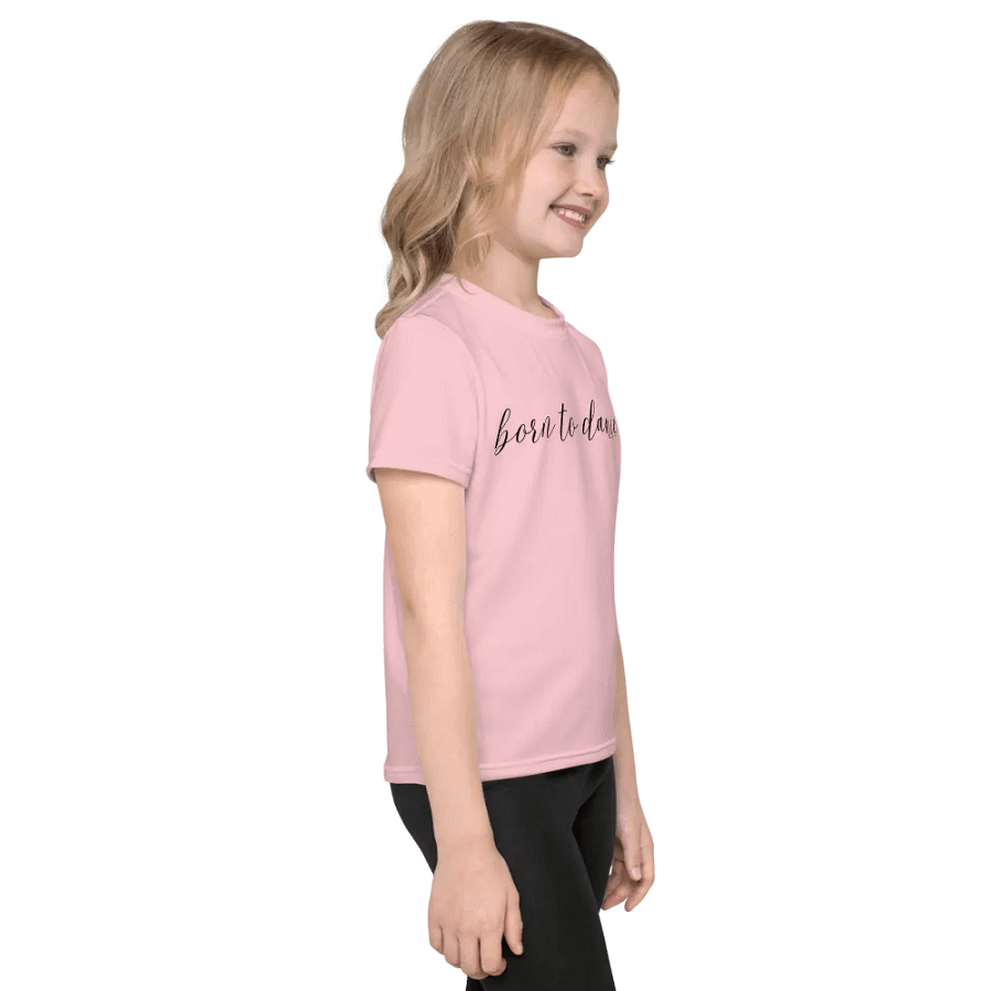Kids T-Shirt | Born to Dance | Light Pink with Black Text product image (4)