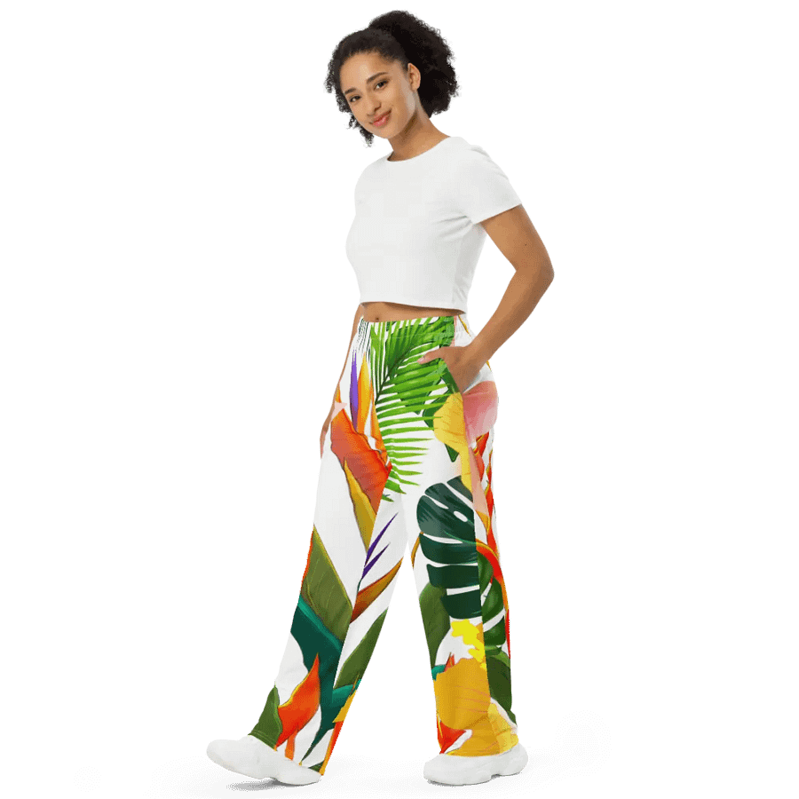 Tropical Paradise Unisex Wide-Leg Pants product image (10)