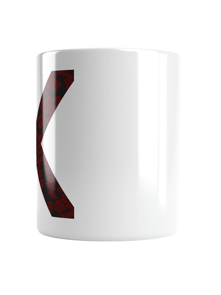 Black X Subtle Red Lipstick Kisses | Glossy White Mug product image (2)