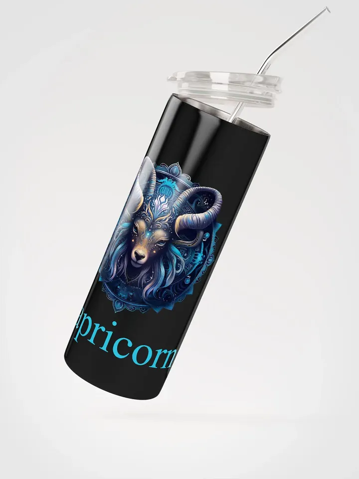 Blue Capricorn Zodiac Stainless Steel Tumbler: Embrace Celestial Hydration product image (2)