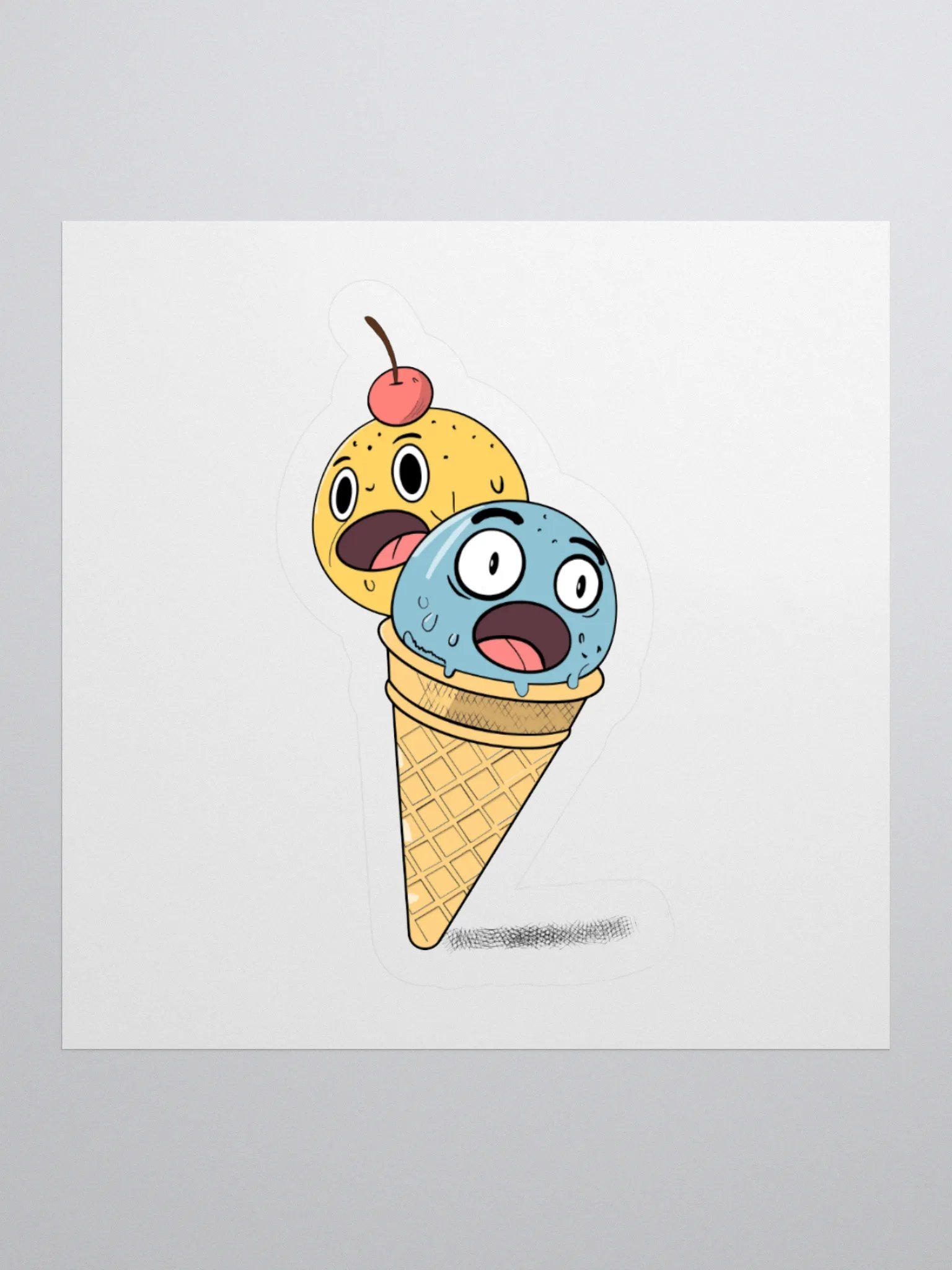 Double Scoops Surprise Kiss Cut Stickers product image (2)