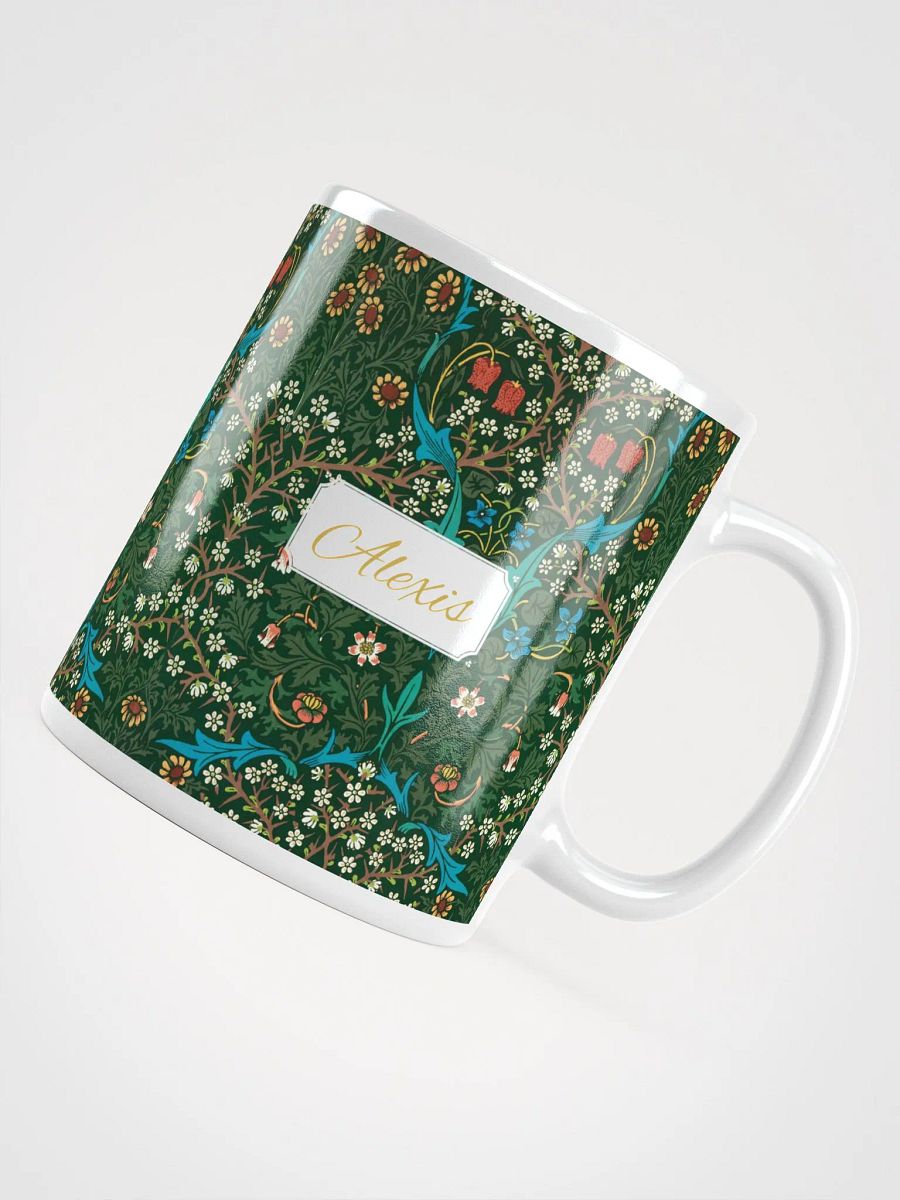 Personalized Tulip Pattern White Glossy Mug product image (4)
