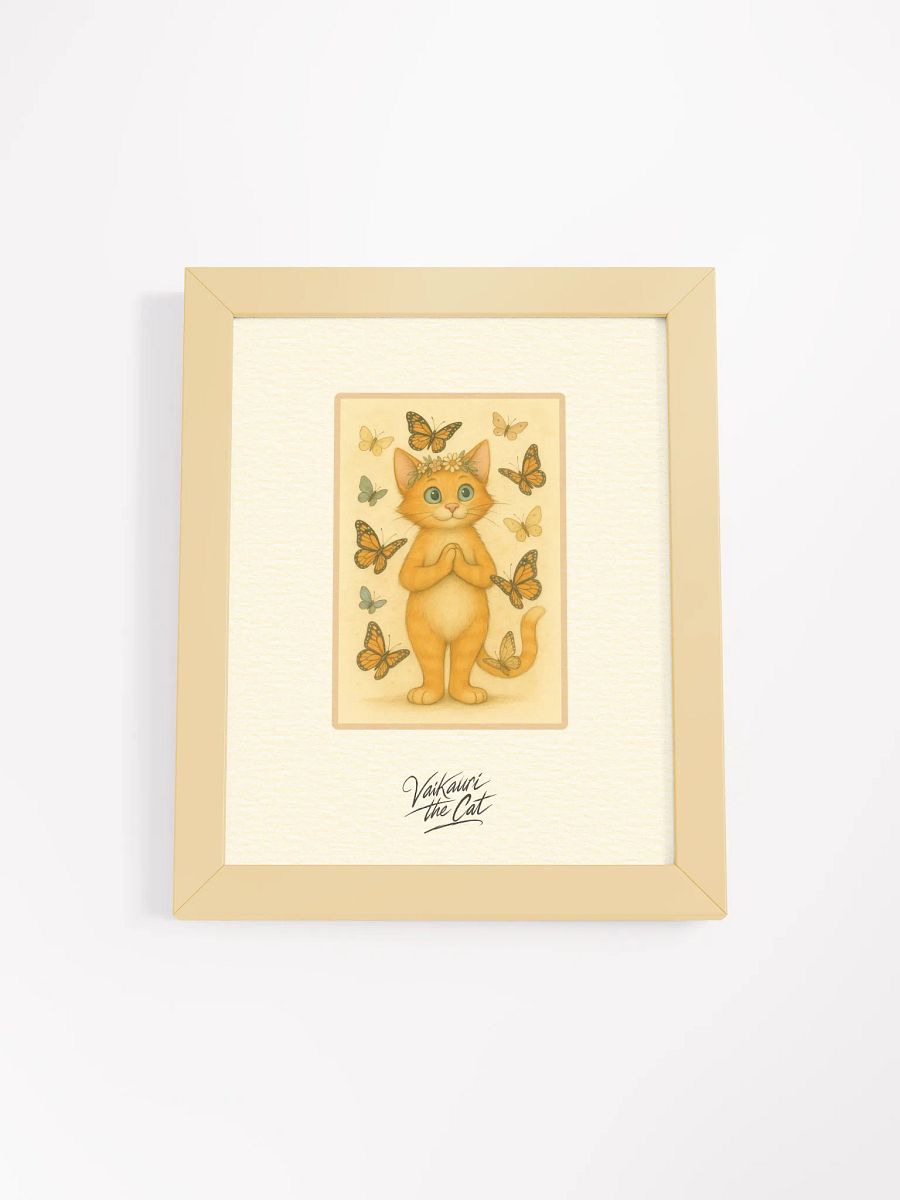 Vaikauri The Cat Framed Artprint product image (1)