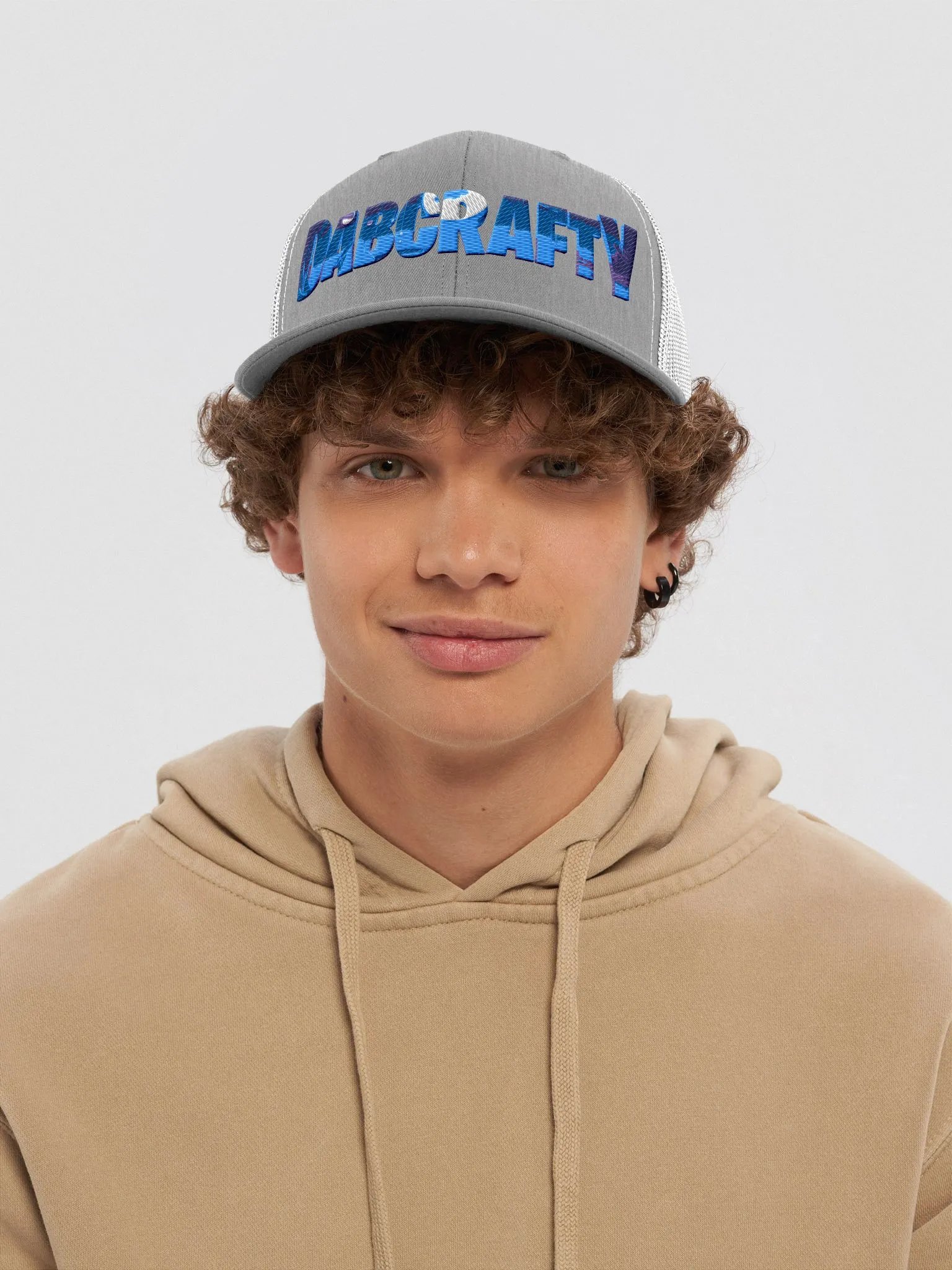 🧢 First Edition Dabcrafty Trucker Hat Gray – A Classic Look for True Fans! 🎮✨ product image (1)