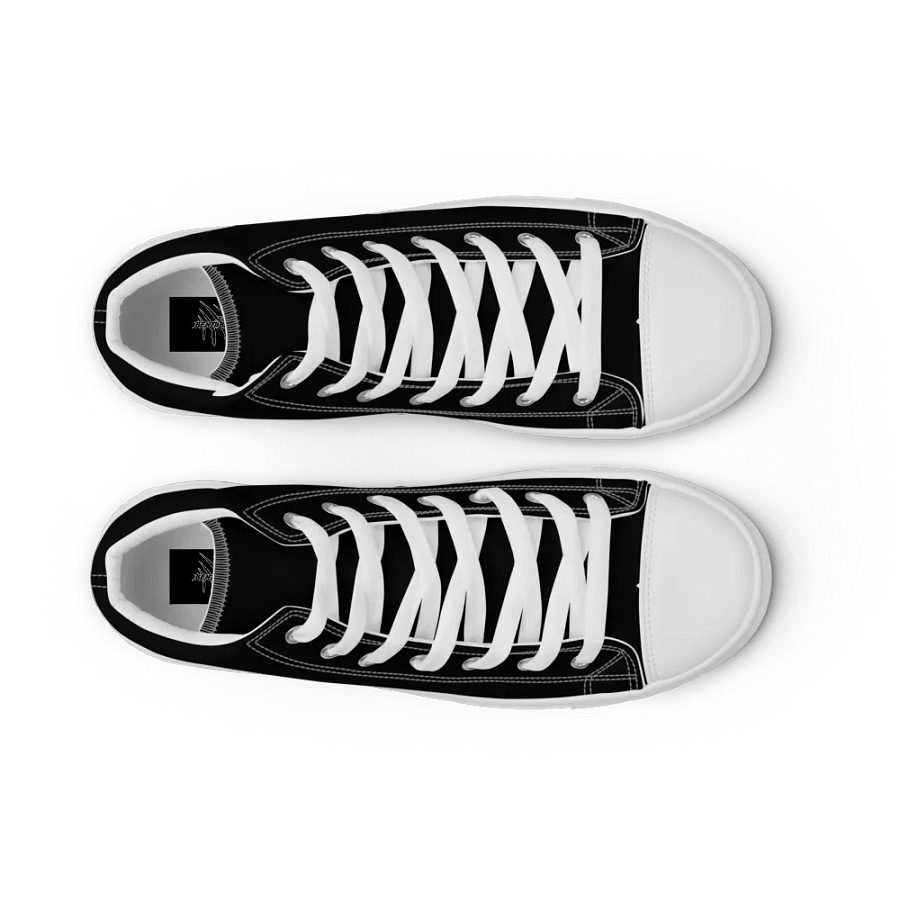 "DJ Benji Beatz Scratch Logo" Women's High Top Canvas Shoes product image (12)
