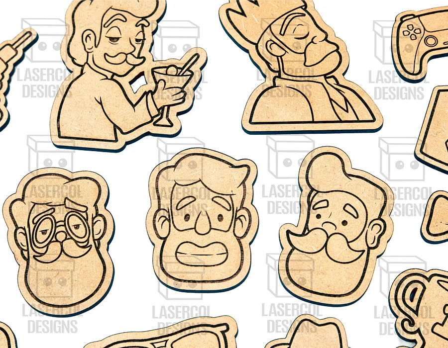 Father's Day Paint Kit DIY Cut Outs Set 2 - Laser Cut Files product image (5)