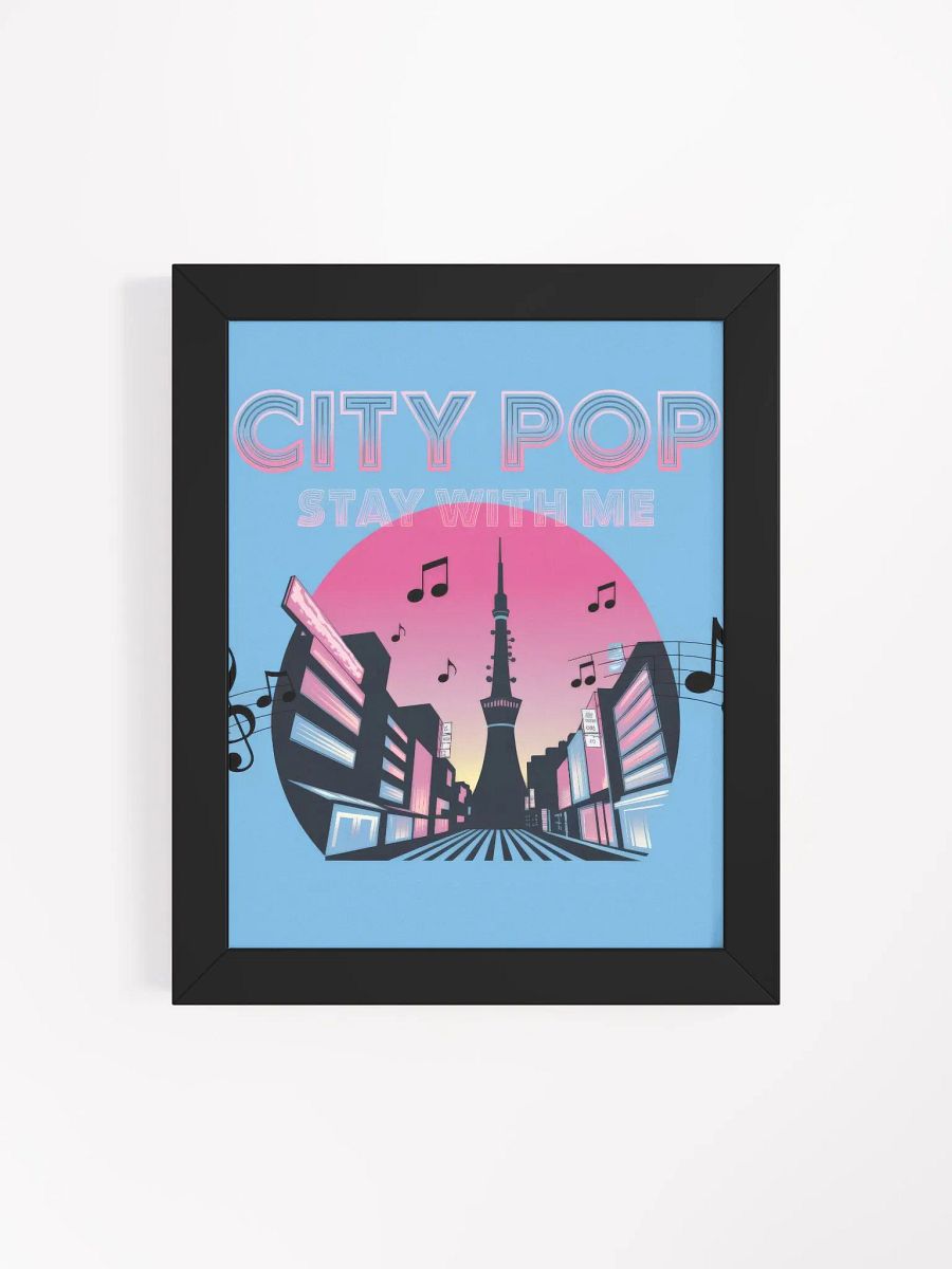 City Pop Framed High-Quality Matte Poster product image (4)