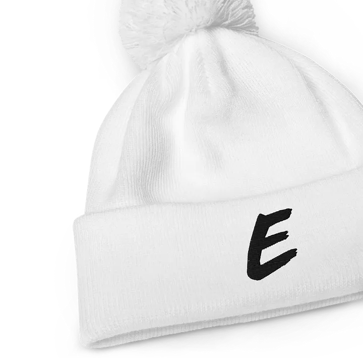 E Bobble Beanie White product image (2)