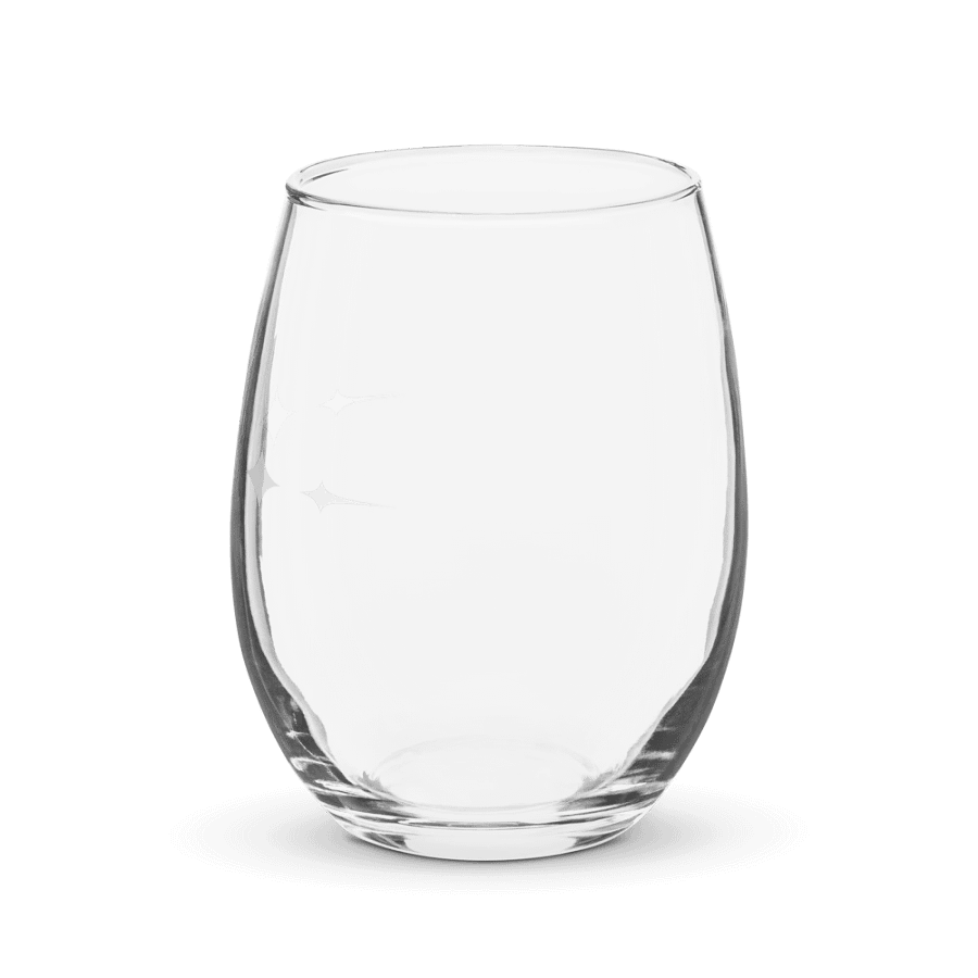 Crowned Apple (White) ✦ Stemless Wine Glass product image (3)