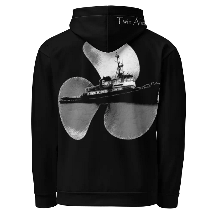 Black Three blade prop & Jack tug Hoodie product image (1)